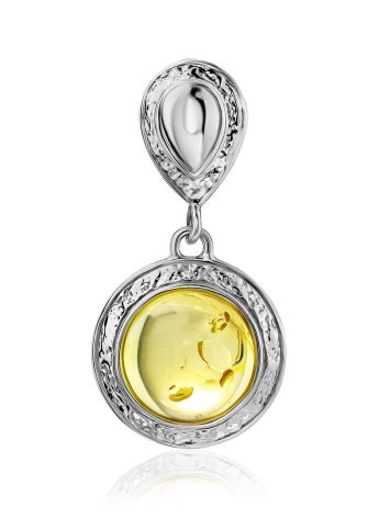 Round Amber Pendant In Sterling Silver The Hermitage, image , picture 2