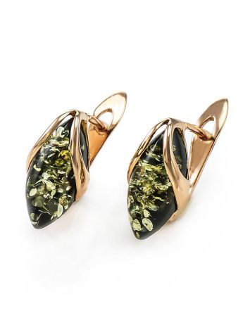 Gold Amber Earrings The Snowdrop, image , picture 4