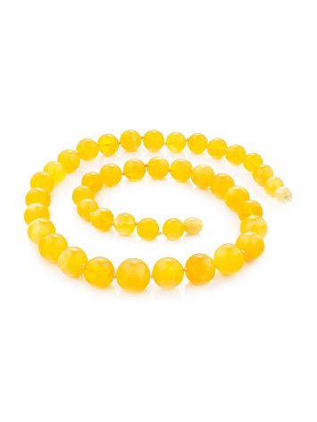Fashionable Honey Amber Beaded Necklace, Length: 48, image , picture 3