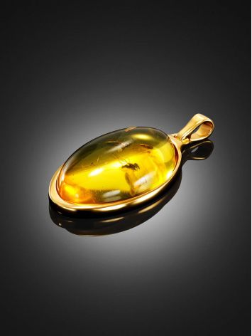 Classy Gilded Silver Amber Pendant With Inclusions The Clio, image , picture 3