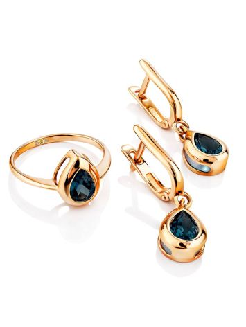 Chic Gold Topaz Ring, Ring Size: 8 / 18, image , picture 5