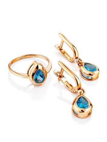Elegant Gold Swiss Topaz Ring, Ring Size: 7 / 17.5, image , picture 5