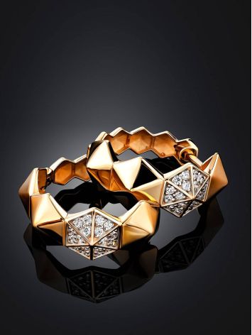 Fabulous Gold Crystal Hoop Earrings The Roxy, image , picture 2