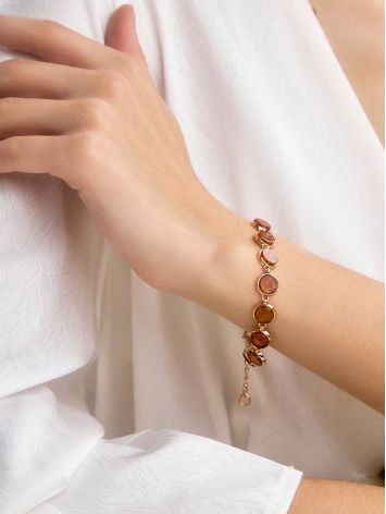 Gilded Silver Amber Link Bracelet The Monaco, image , picture 4