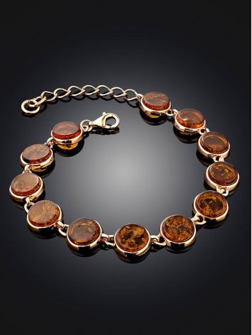 Gilded Silver Amber Link Bracelet The Monaco, image , picture 2