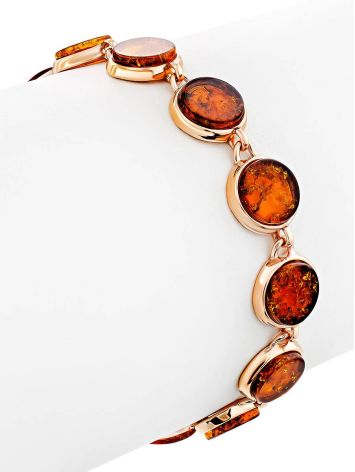 Gilded Silver Amber Link Bracelet The Monaco, image , picture 3