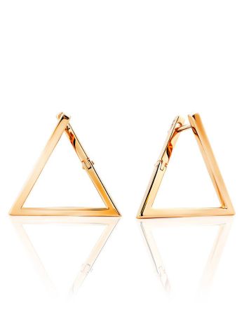 Triangle Design Gold Earrings The Roxy, image 