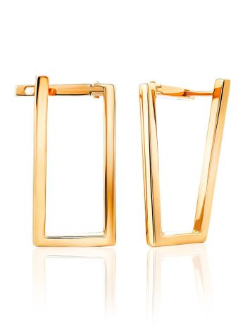 Trendy Geometric Design Gold Earrings The Roxy, image 