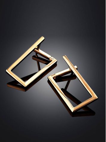 Trendy Geometric Design Gold Earrings The Roxy, image , picture 2