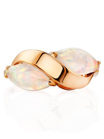 Stylish Gold Opal Ring, Ring Size: 8.5 / 18.5, image , picture 4