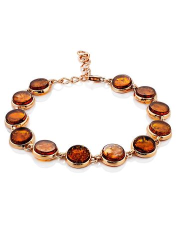 Gilded Silver Amber Link Bracelet The Monaco, image 