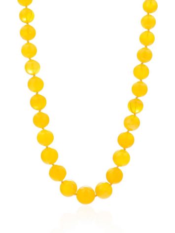 Fashionable Honey Amber Beaded Necklace, image 