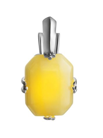 Faceted Amber Pendant In Sterling Silver The Jazz, image 