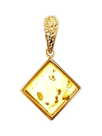 Lemon Amber Pendant In Gold The Ovation, image 