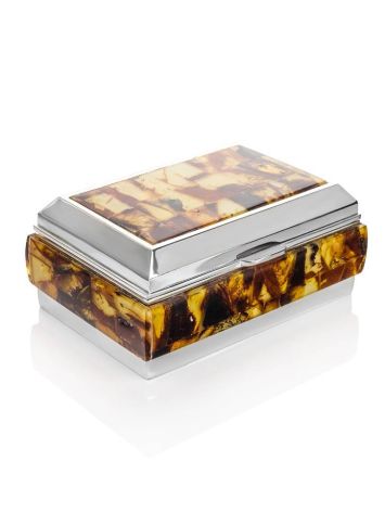 Multicolor Amber Mosaic Jewelry Box, image 