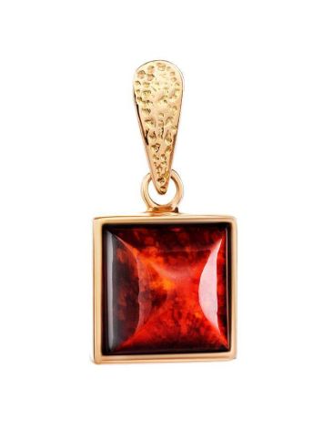 Cherry Amber Pendant In Gold The Ovation, image 