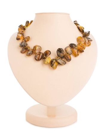 Designer Amber Beaded Necklace The Volcano, image 