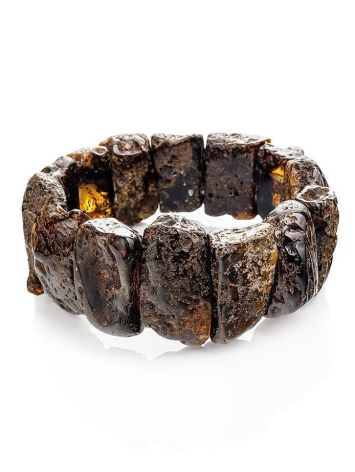 Natural Black Amber Bracelet The Volcano, image 