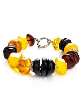 Multicolor Amber Beaded Bracelet, image 