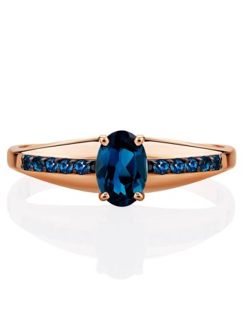 Classy Gold Topaz Ring, Ring Size: 8 / 18, image , picture 3