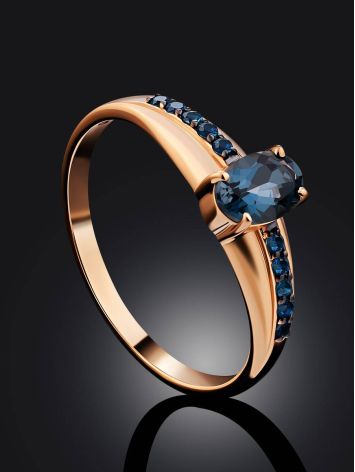 Classy Gold Topaz Ring, Ring Size: 8 / 18, image , picture 2