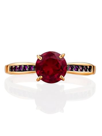 Bright Gold Corundum Ring, Ring Size: 6 / 16.5, image , picture 3