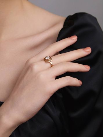 Versatile Gold Crystal Ring SWAROVSKI GEMS, Ring Size: 8 / 18, image , picture 3