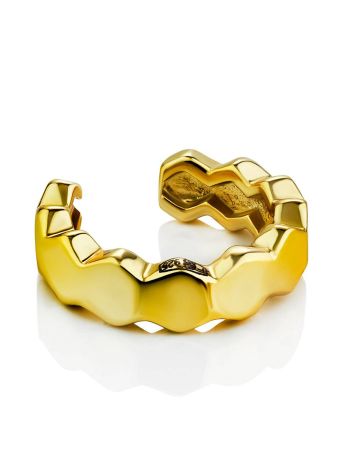 Honeycomb Motif Gilded Silver Ear Cuff The ICONIC, image , picture 3