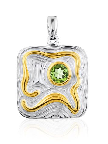 Fabulous Silver Chrysolite Pendant, image 