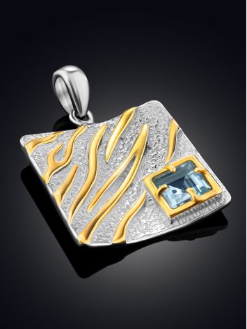 Bold Square Silver Topaz Pendant, image , picture 2