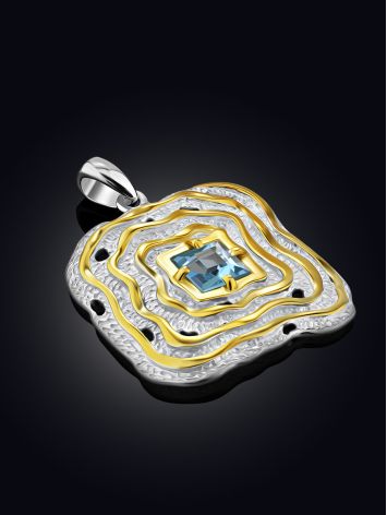 Voluptuous Gilded Silver Topaz Pendant, image , picture 2