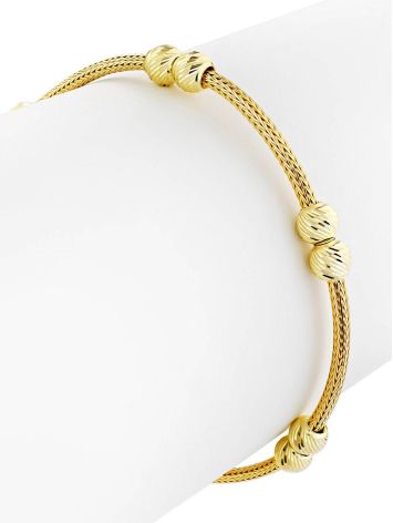 Trendy Gilded Silver Chain Bracelet The Sparkling, image , picture 4
