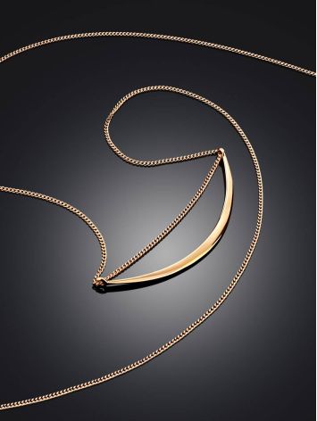 Gold Curved Bar Necklace, image , picture 2