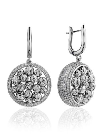 Fabulous Silver Crystal Dangle Earrings The Sparkling, image 