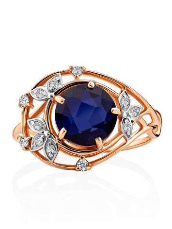 Shimmering Gold Sapphire Crystal Ring, Ring Size: 9.5 / 19.5, image , picture 4