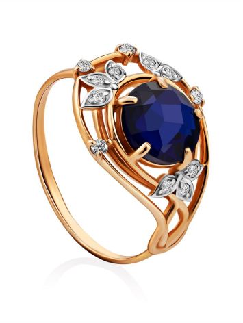 Shimmering Gold Sapphire Crystal Ring, Ring Size: 9.5 / 19.5, image 
