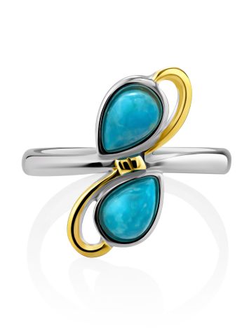 Refined Silver Turquoise Ring, Ring Size: 9 / 19, image , picture 4