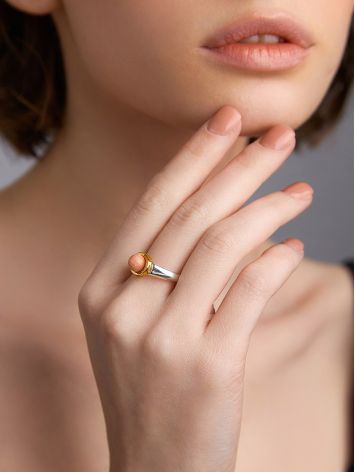 Bright Silver Coral Ring, Ring Size: 8.5 / 18.5, image , picture 3