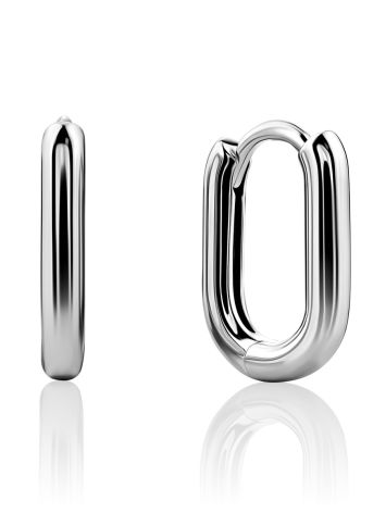 Carabiner Design Silver Earrings The ICONIC, image 