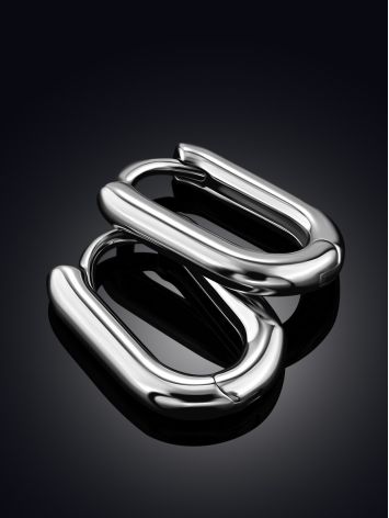 Carabiner Design Silver Earrings The ICONIC, image , picture 2