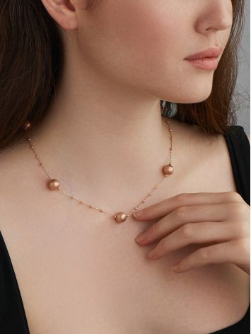 Refined Gilded Silver Beaded Necklace The Silk, image , picture 4