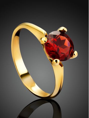 Stylish Garnet Ring In Gold, Ring Size: 3.5 / 14.5, image , picture 2