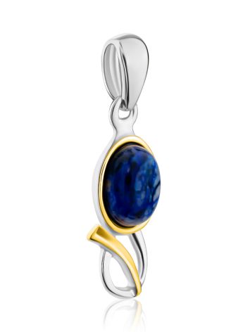Bicolor Gilded Silver Azurite Pendant, image , picture 3