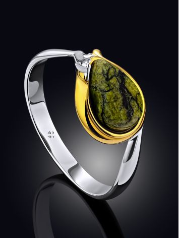 Bicolor Gilded Silver Serpentine Ring, Ring Size: 6.5 / 17, image , picture 2