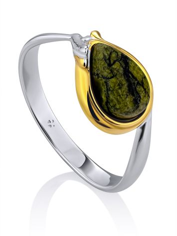 Bicolor Gilded Silver Serpentine Ring, Ring Size: 6.5 / 17, image 