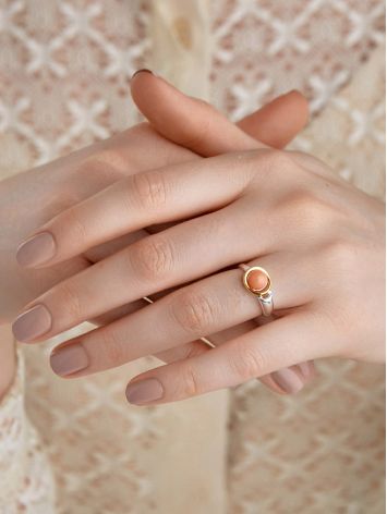 Bright Silver Coral Ring, Ring Size: 8.5 / 18.5, image , picture 5