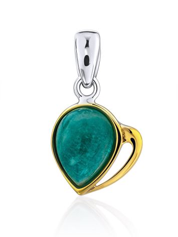 Classy Silver Amazonite Pendant, image 