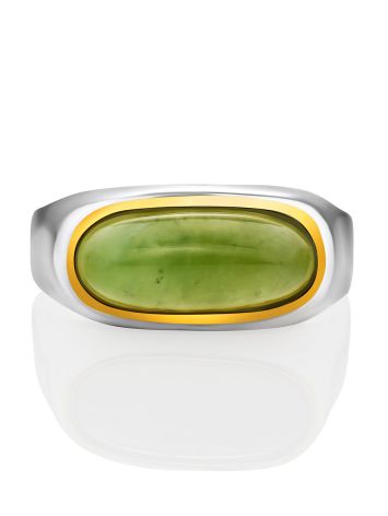 Stylish Silver Jade Ring, Ring Size: / 23, image , picture 4