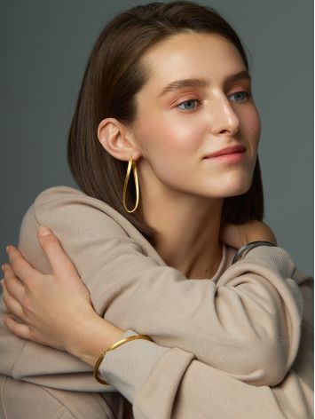 Fashionable Gilded Silver Bangle Bracelet The Silk, image , picture 5