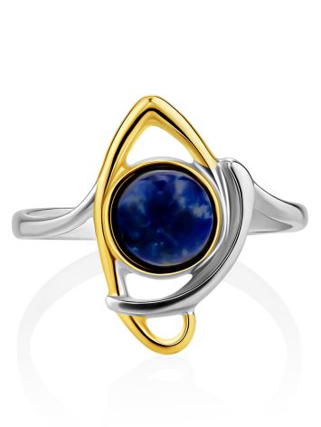 Stylish Silver Lapis Lazuli Ring, Ring Size: 8 / 18, image , picture 4